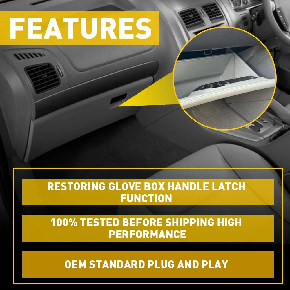 FOR 2004-2016 FORD TERRITORY SX SY SY2 SZ GloveBox Lock Latch Black Glove Box