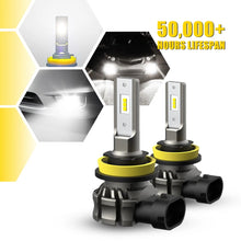 Load image into Gallery viewer, 2pcs LED Headlight Kit H11 H8 Fog H9 White Light Bright Bulbs High/ Low Beam AU