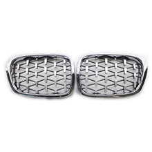 Load image into Gallery viewer, 2x Chrome Diamond Meteor Kidney Front Grille For BMW 5 Series E39 M5 99-2003 ST