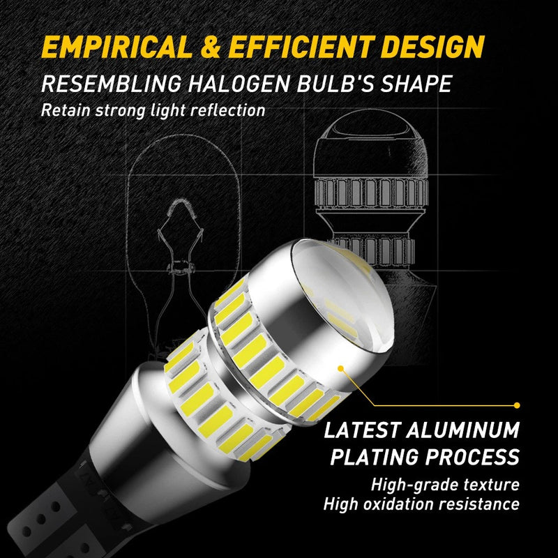 T15 912 921 LED Reverse Light Bulbs 6000K 2600LM CANBUS 2-Pack