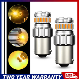 2-8x Amber LED BA15S 1156 Turn Signal Indicator Light Bulb Blinker 150° Globe A