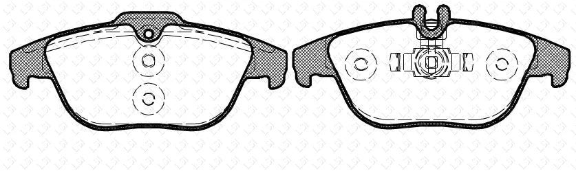 Front Rear Full set Brake Pad with Sensors and Disc Rotor for MB C-Class 295mm