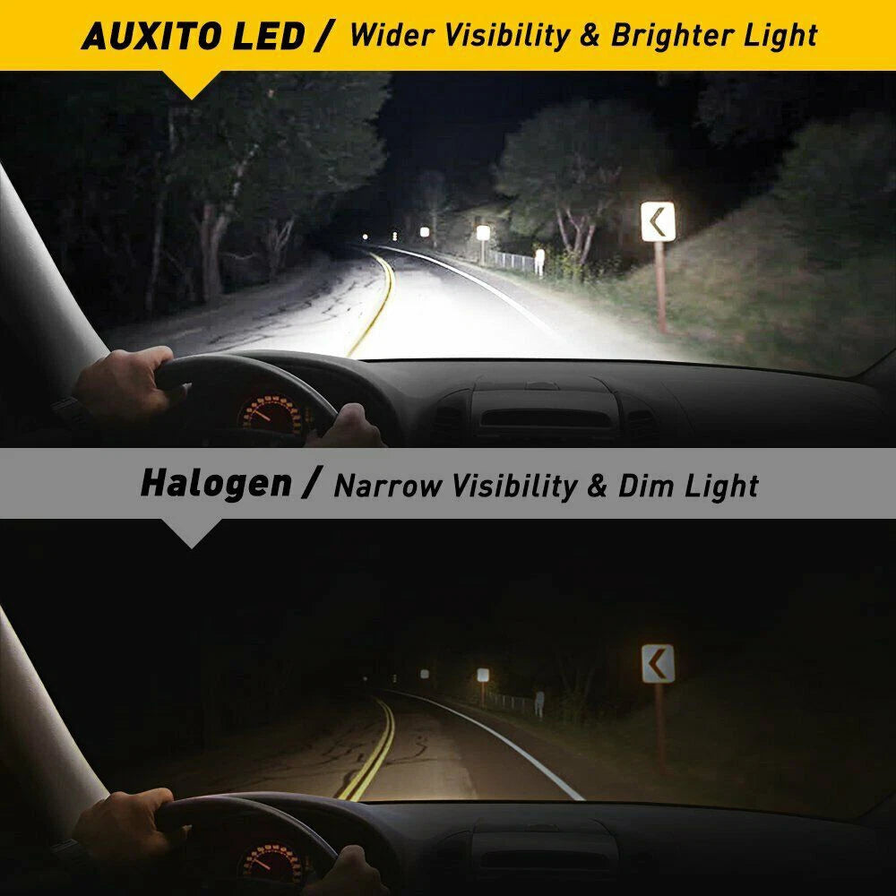 AUXITO H4 9003 LED Headlight Globe Kit Hi/Low Beam 24000lm 6500K Bright White A