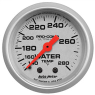 AutoMeter Ultra-Lite 2-1/16" Mechanical Water Temp Gauge 140–280°F AU4331