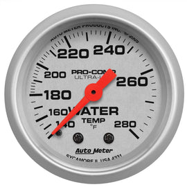 Autometer Ultra-Lite 2-1/16in Water Temp Gauge 140-280F Mechanical AU4331