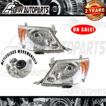 Load image into Gallery viewer, Pair LH+RH Head Light For Toyota Hilux SR SR5 Workmate GGN KUN TGN Ute 05-08
