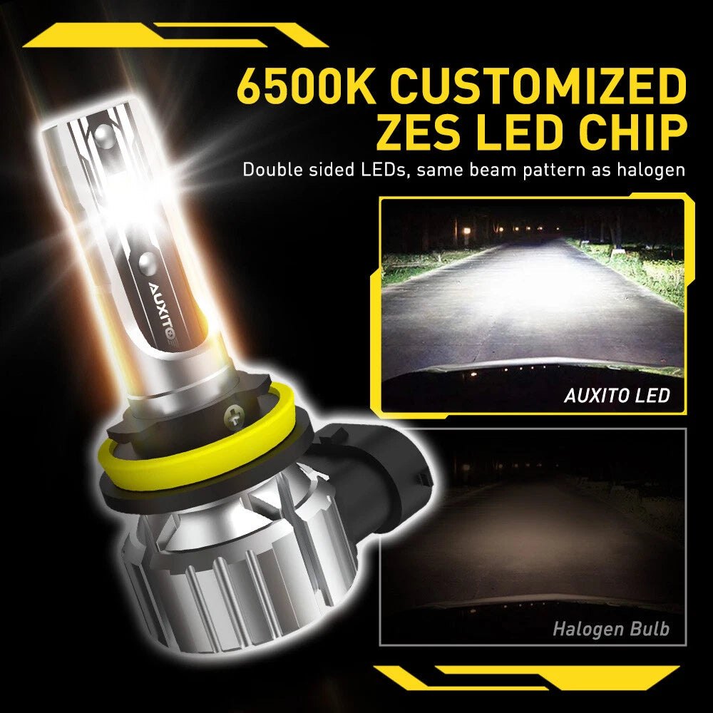 AUXITO H8 H9 H11 LED Headlight Globes Bulb Kit Hi/Low Beam 30000LM Bright NEWA