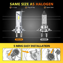 Load image into Gallery viewer, AUXITO 2x H7 LED Headlight Globes Bulbs Kit Hi/Low Beam 24000LM 6500K White A