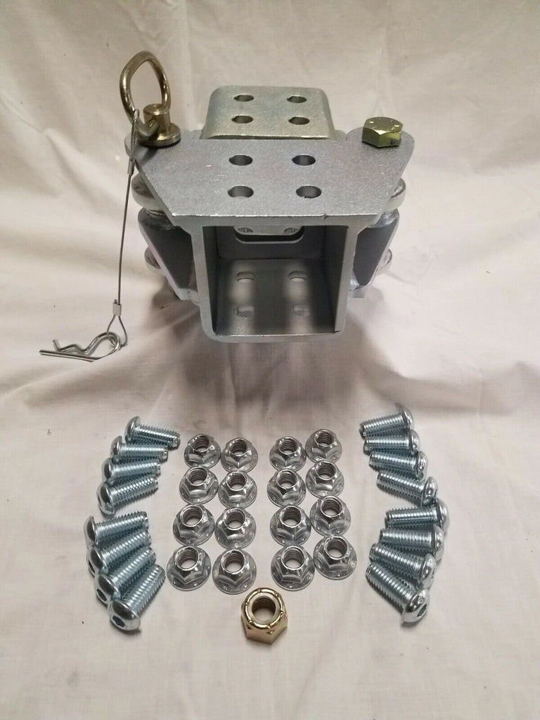 Heavy Duty Fold Away Hinge Kit Zinc Plated Fits 3x3 trailer tongue