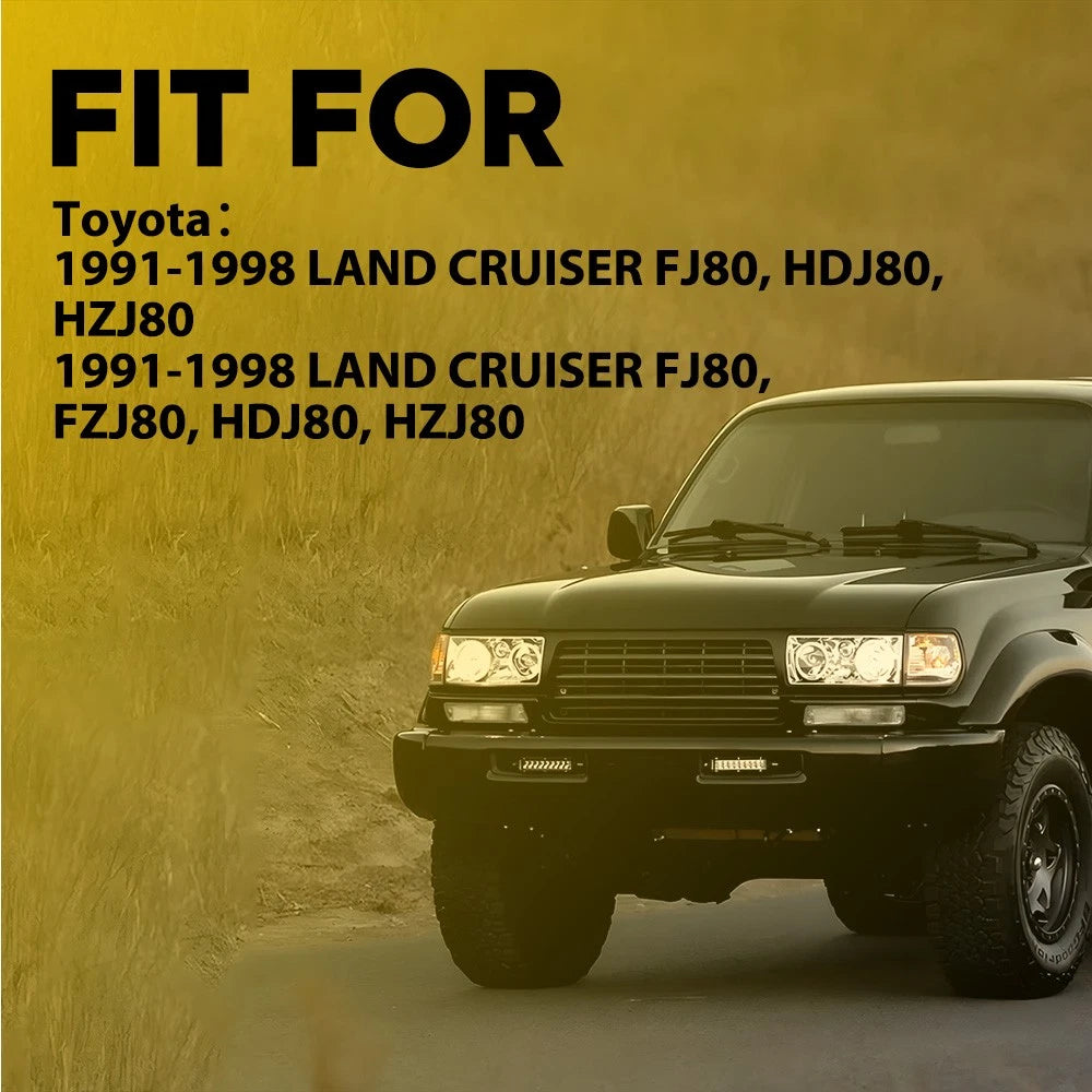 2x For Toyota Cruiser Land HZJ80 Series Front Turn Indicators Bumper Light 12V