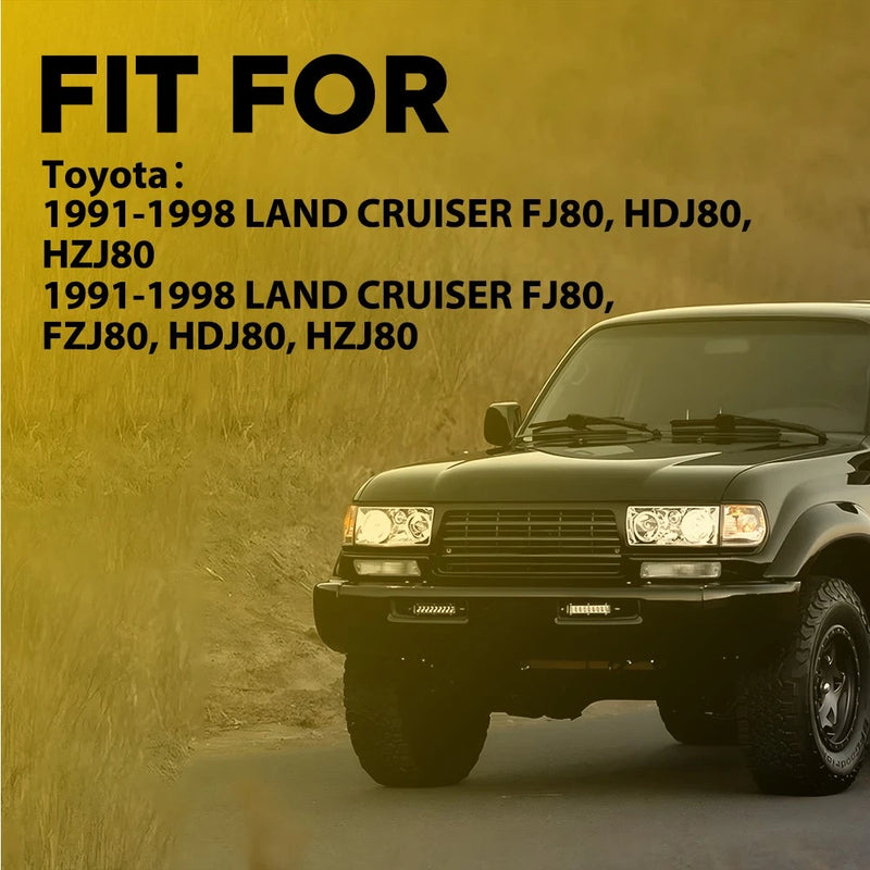 Front Turn Signal Bumper Lamp Housings for Toyota Land Cruiser 80 1991-1998