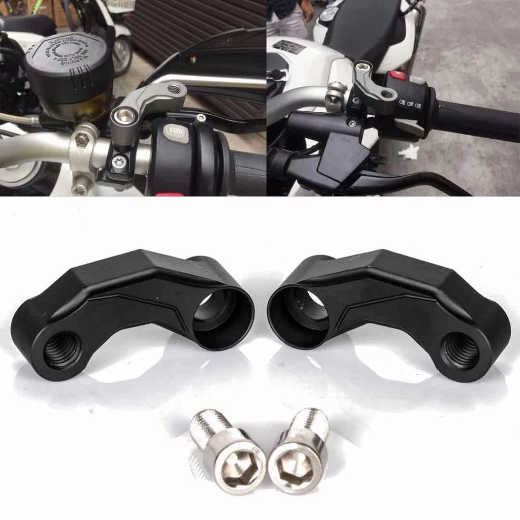 Motorcycle Black Mirrors Riser Extension Brackets Adapter For BMW R1200 GS LC