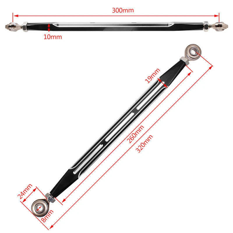 Black Gear Shift Linkage Shifter Link for Harley Softail Dyna Wide Glide Trikes