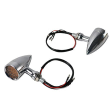 Load image into Gallery viewer, 2x Motorcycle Bullet Indicator Turn Signal Lights For Harley Chopper Cafe Racer