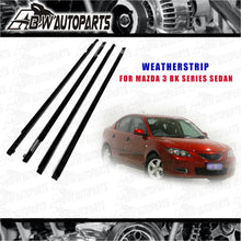 Load image into Gallery viewer, Outer door weather window rubber seal set for Mazda 3 BK sedan