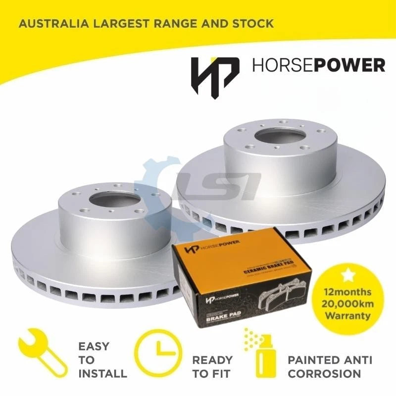 Front Brake Pads and Disc Rotors set for Holden Berlina VX VY VZ 2000-2007