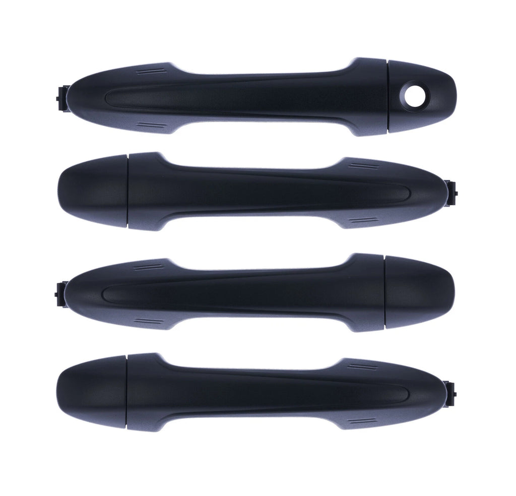 Door Handle Outer Black for Toyota Hilux 15-20/RAV4 12-19 Set 4 FRONT REAR LH+RH