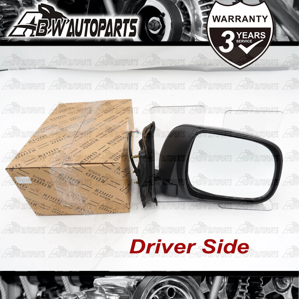 RH Driver Side Black Electric Door Mirror For Toyota Hilux 2005-2015
