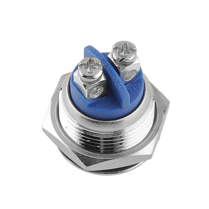 16MM Stainless Steel Momentary Dome Top Waterproof Metal Push Button Switch 12V