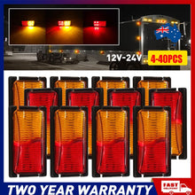 Load image into Gallery viewer, 4-40X Amber/Red Clearance Lights Side Marker LED Truck Trailer Caravan 10-30V A2