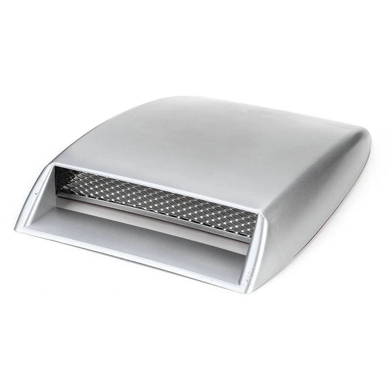 Universal Car Decorative Air Flow Intake Hood Scoop Vent Bonnet Cover Trim Silve