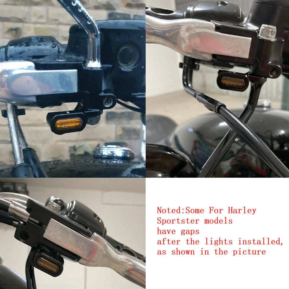 Black LED Turn Signal Indicator Running Light For Harley Sportster XL 883 1200 S