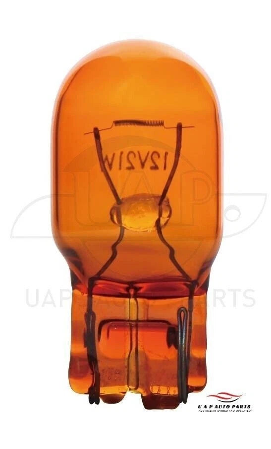 2x T20 WY21W Michiba Amber Wedge Globe 12V 21W WX3x16d For Tail Light indicator