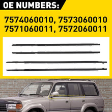 Load image into Gallery viewer, 4x Window Chrome Trim Seal All Doors For 1990-1997 Toyota Landcruiser 80 Series