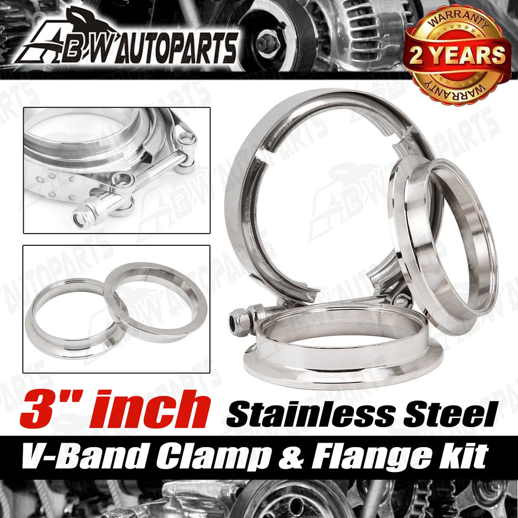 3" inch 76mm V-band Vband Clamp Turbo Downpipe Stainless Clamp Mild Steel Flange