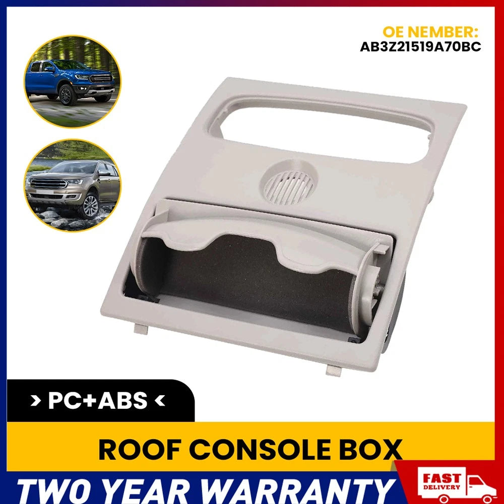 Roof Console Box Sunglass Holder Fit For Ford Ranger Mazda Bt50 2012-2020 gray