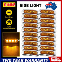 Load image into Gallery viewer, 10-100X Chrome Clearance Light LED Side Marker Amber Trailer Caravan 12-24V A A2