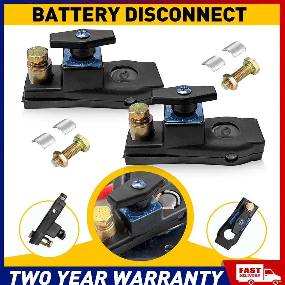 2PCS Waterproof Switch Disconnect Battery Isolator Cut Off Kill Anti-leakage Car