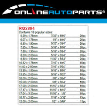 Load image into Gallery viewer, Air Conditioning O Ring Assortment Kit - 270 Piece Green Air Con 18 Sizes Oring