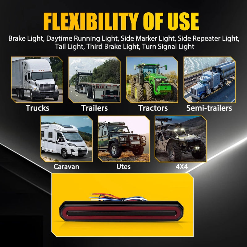 4x 87 LED Trailer Tail Lights Stop Indicator for Truck UTE 4WD 12V-24V