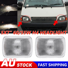 Load image into Gallery viewer, 2PCS 5x7" H4 Headlight Kit Rectangle Semi Sealed Headlamp for Toyota Hilux RWD
