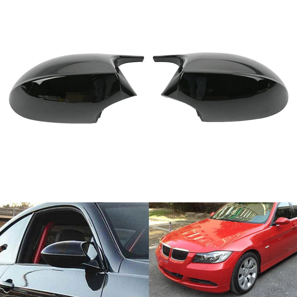 Gloss Black For BMW E81 E82 E87 E90 E91 E92 E93 PRE-LCI Wing Mirror Cover Caps