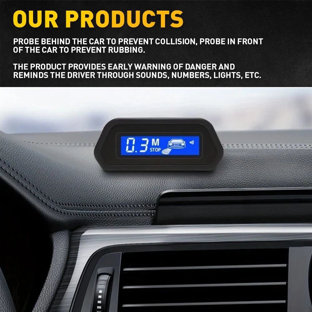 4 Sensor Car Parking Reversing Alarm System Front Rear Buzzer Reverse Sensor Kit