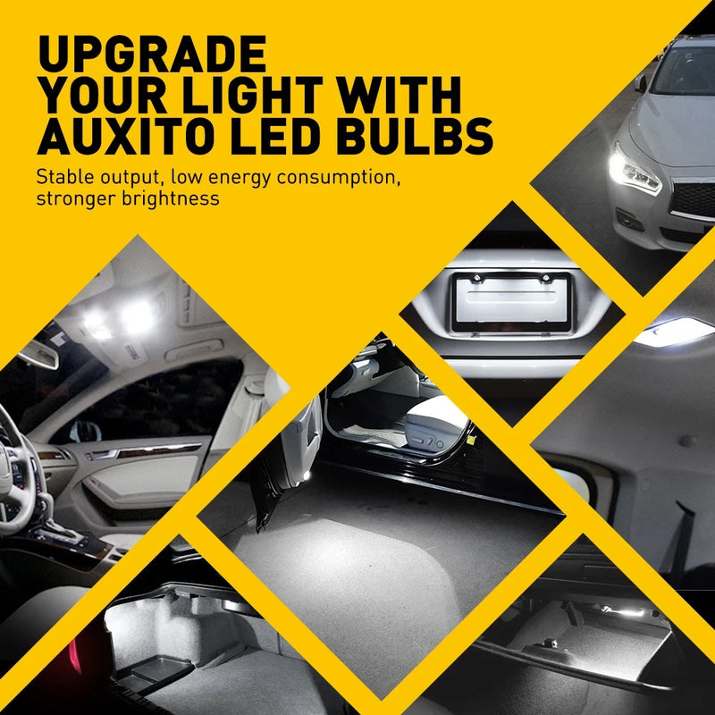 10x T10 W5W 14-SMD LED Interior Bulbs 12V 6500K White CANbus Caravan RV