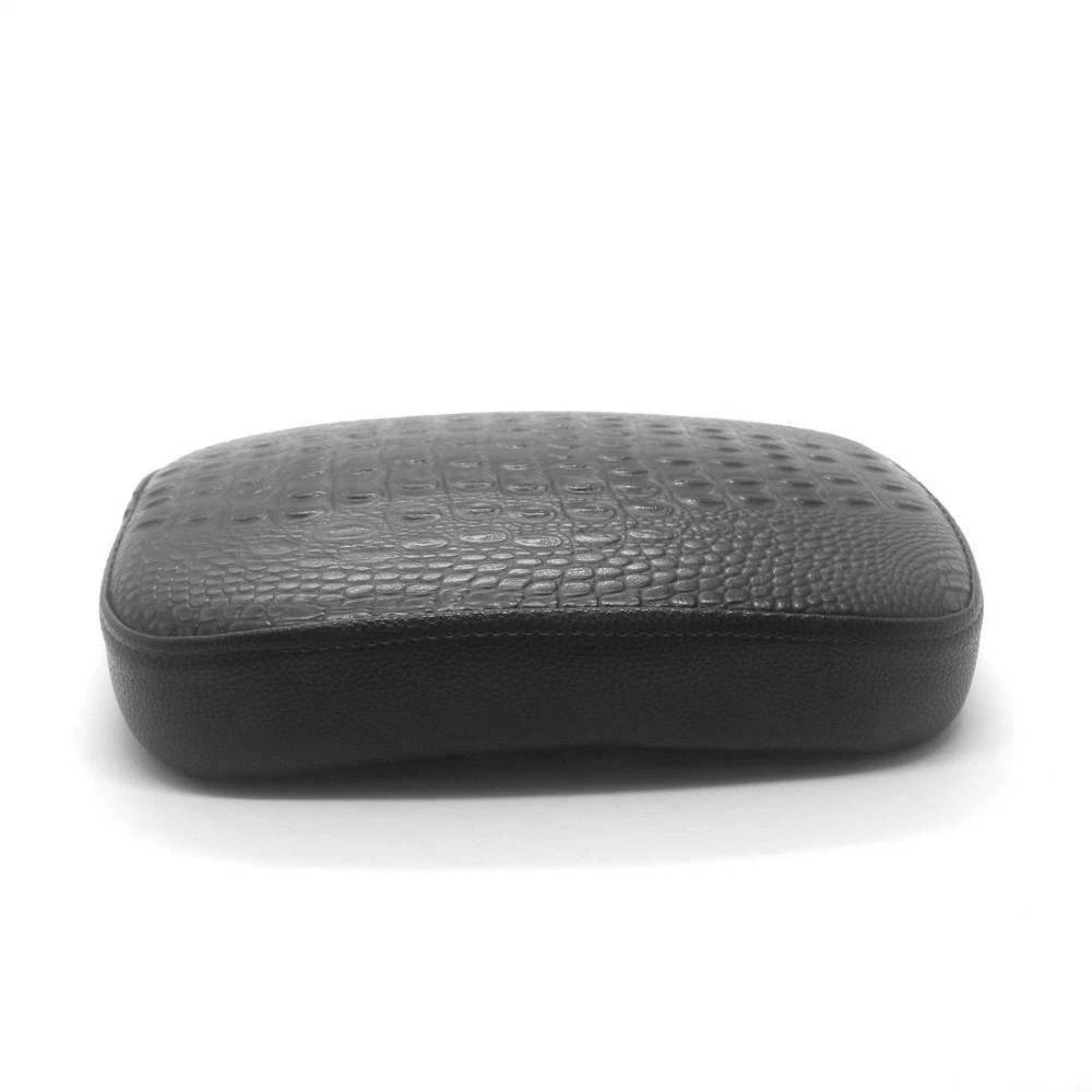Black Rear Passenger Seat Pillion Pad 8 Suction Cup Fit For Harley Chopper ST