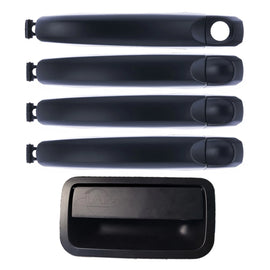 Door Handle Outer for Volkswagen Amarok 10-22 Set of 5 Black FRONT REAR TAILGATE