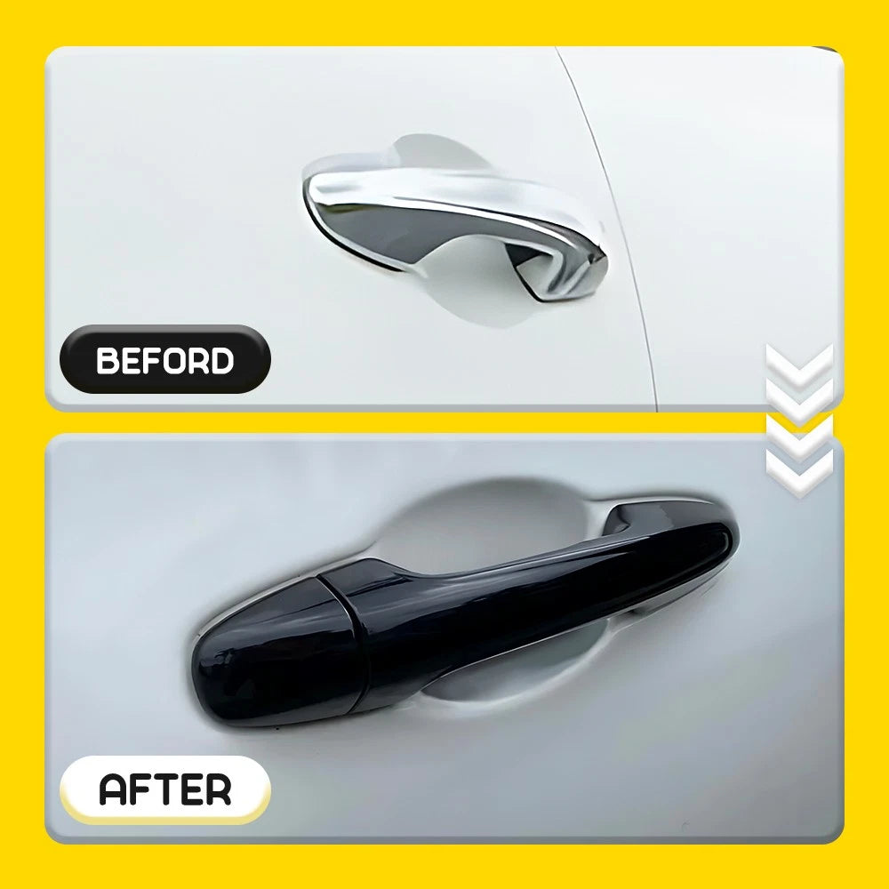 Door Handles Covers Matte Black Suitable For Toyota Hilux 2015-21 Keyless Hole
