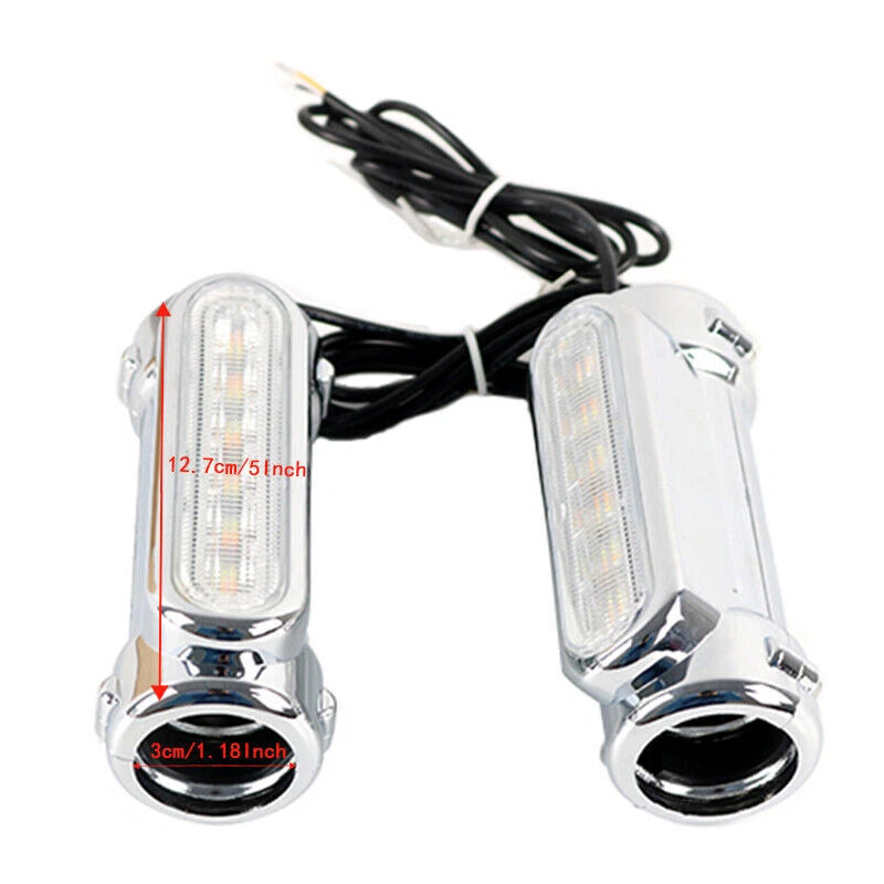 Chrome Motorcycle Crash Bar Light Kit Clear Lens for Harley with 32mm Bars ST