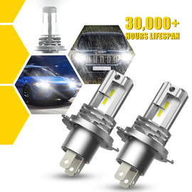 2X AUXITO H4 LED Headlight Kit Bulbs Hi-Lo White For Globes Nissan Navara D40