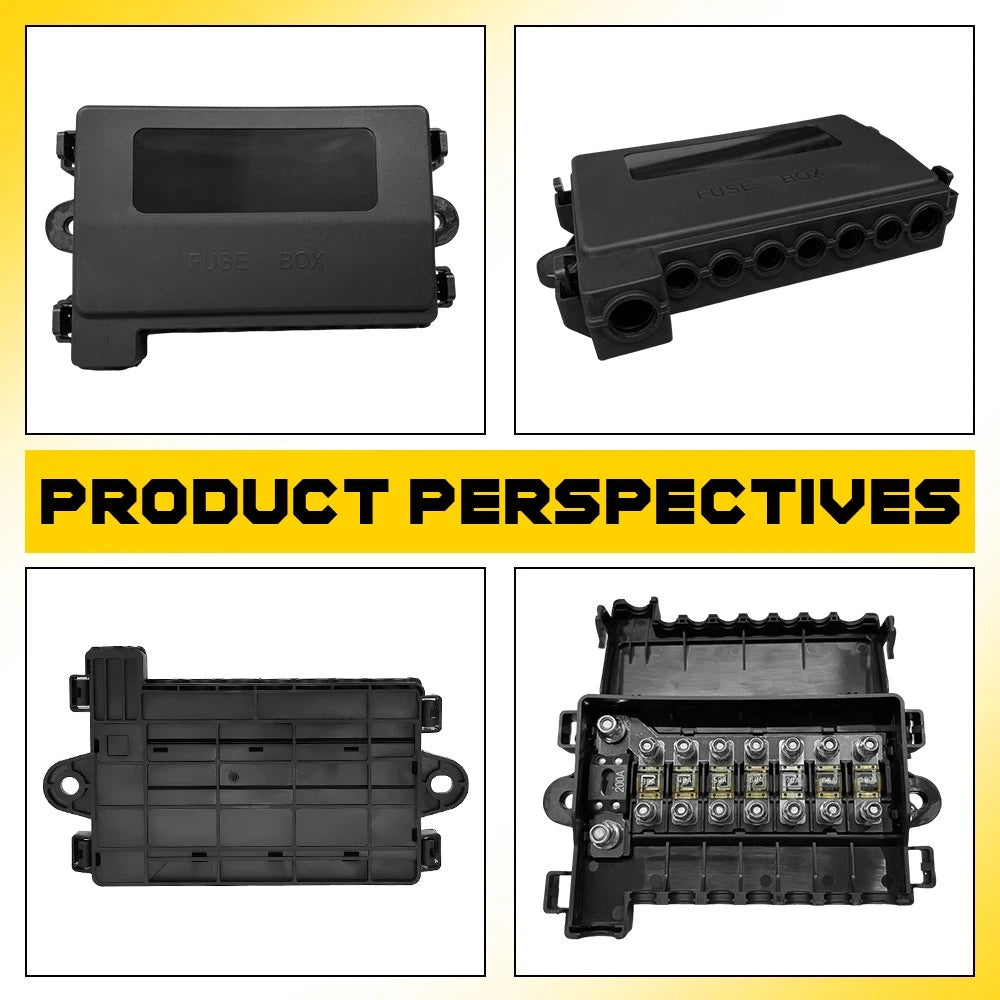 2X 7 Way Multi Midi Mega Fuse Block Box Holder 12-32V FUSES INCLUDED Car Auto