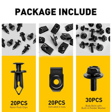 Load image into Gallery viewer, 70PCS Car Push Pin Radiator Grille Bumper Vent Fender Liner Trim Clips Fastners