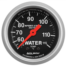 Load image into Gallery viewer, Autometer Sport-Comp 2-1/16in Water Temp Gauge 50-115C Mechanical AU3332-M