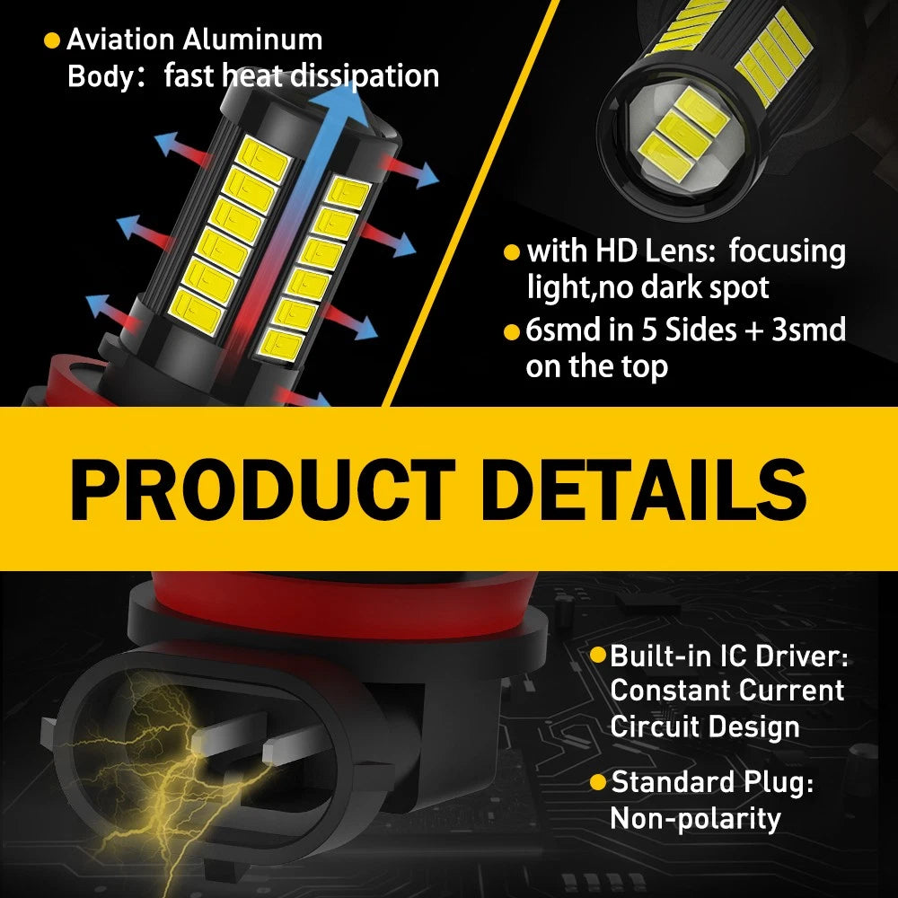 Waterproof H11 H8 H9 Xenon 6500k Car White Head Halogen Light Lamp Globes Bulbs