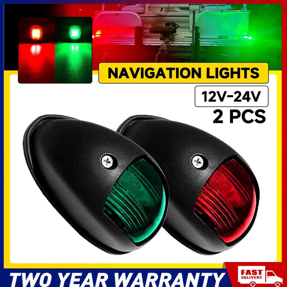 2x LED Navigation Lights Nav Lamp Mount Port Starboard Marine Yacht Boat A