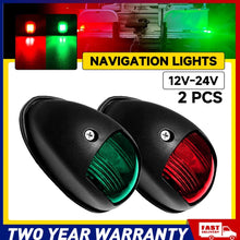 Load image into Gallery viewer, 2x LED Navigation Lights Nav Lamp Mount Port Starboard Marine Yacht Boat A