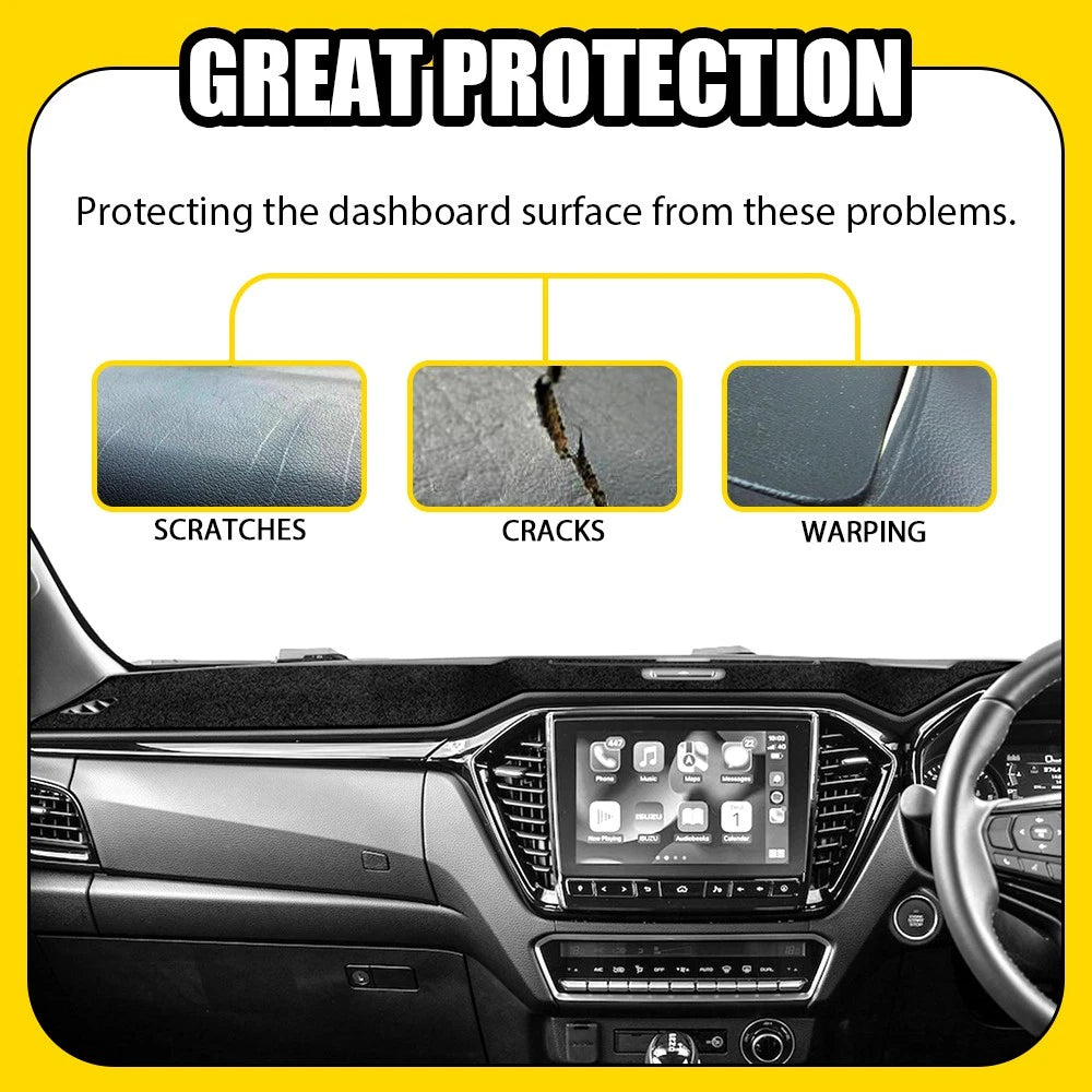 BLACK DASH MAT For ISUZU D-MAX + Centre Lid LS-M LSU X-Terrain 20-25 DMAX DM1589